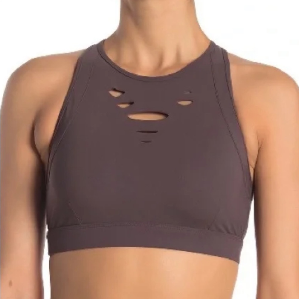 Alo Yoga Ripped Bra, Brown/Raisin color, size XS, used